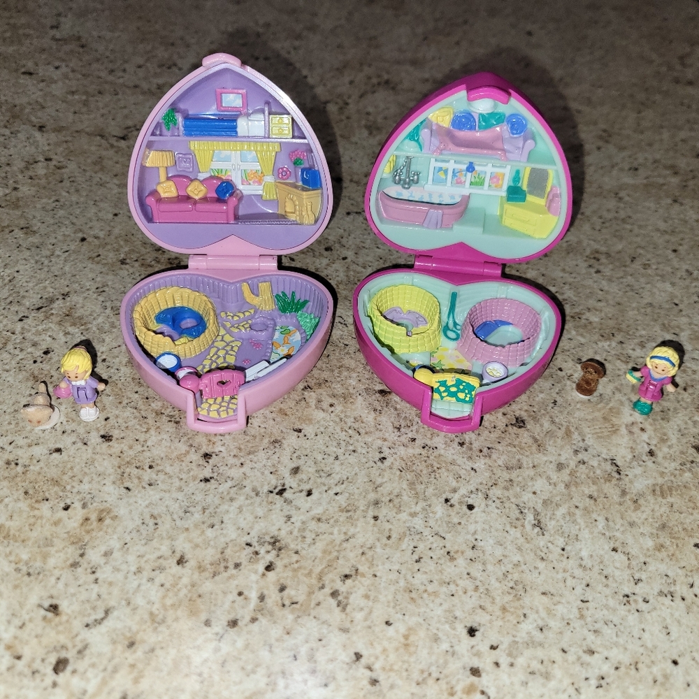 Polly Pocket Pet Parade Collection Precious Puppies & Kozy Kitties 1993